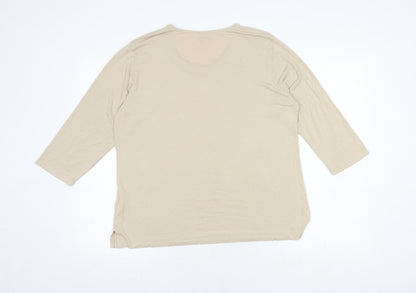 Womens UK Size 16 Gelco Beige  T-Shirt