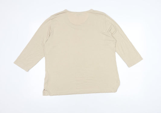 Womens UK Size 16 Gelco Beige  T-Shirt