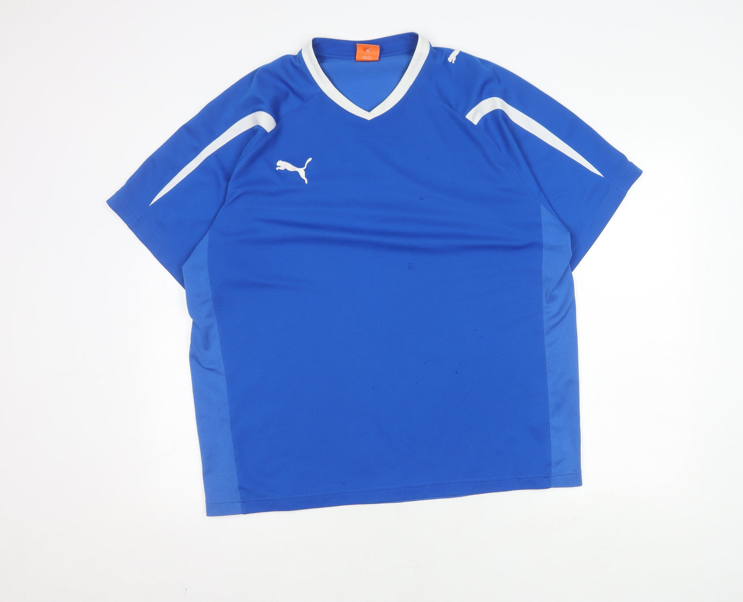 Puma Men's Blue XL V-Neck Jersey T-Shirt