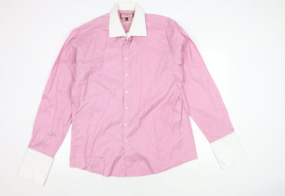Thomas Pink Men's Pink Slim Fit Dress Shirt