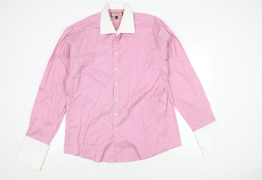 Thomas Pink Men's Pink Slim Fit Dress Shirt