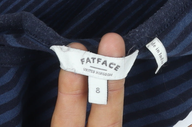 Womens UK Size 8 FatFace Blue  T-Shirt