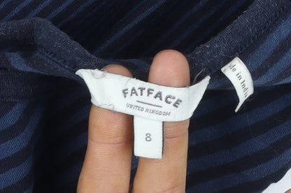 Womens UK Size 8 FatFace Blue  T-Shirt