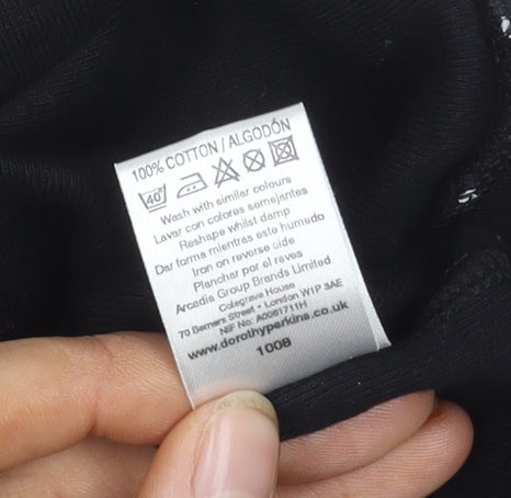 Womens UK Size 18 Dorothy Perkins Black  T-Shirt
