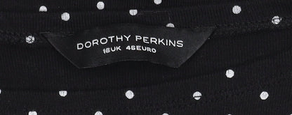Womens UK Size 18 Dorothy Perkins Black  T-Shirt