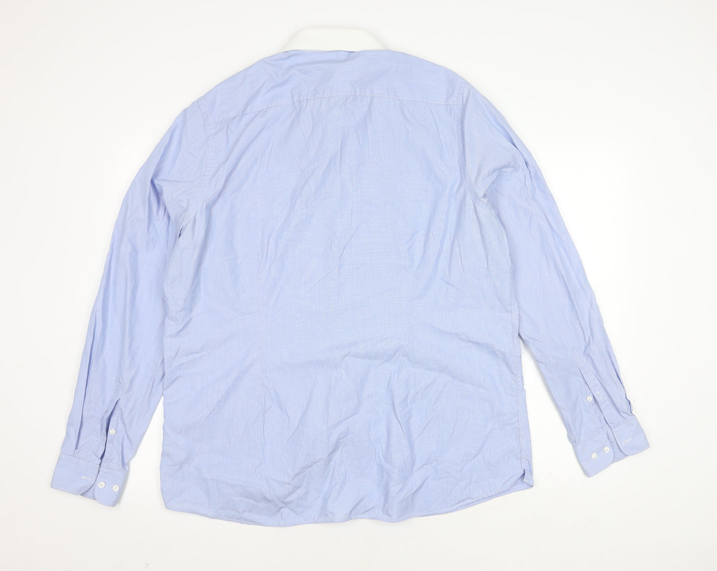 Next Men's Blue Slim Fit Long Sleeve Shirt