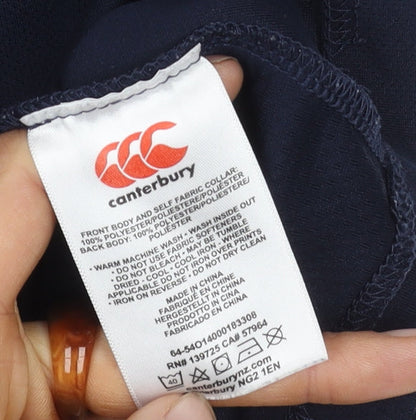 Canterbury Men's Blue Rugby Jersey T-Shirt M