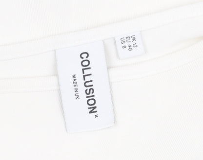 Womens UK Size 12 COLLUSION White  Blouse
