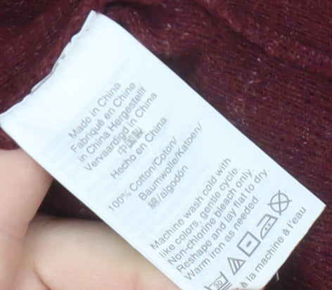 J.Crew Men's Red Cotton Pullover Jumper, Size L