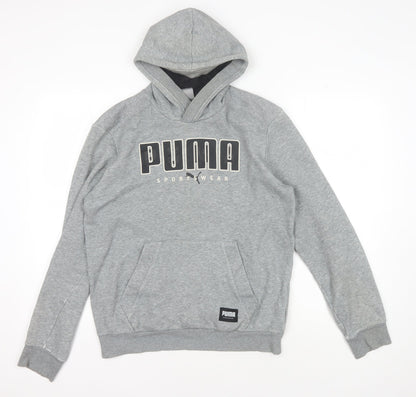 Mens UK Size S PUMA Grey Pullover Hoodie