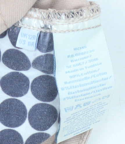 Boden Women's Beige Skinny Jeans Size 12 with Ankle Zip