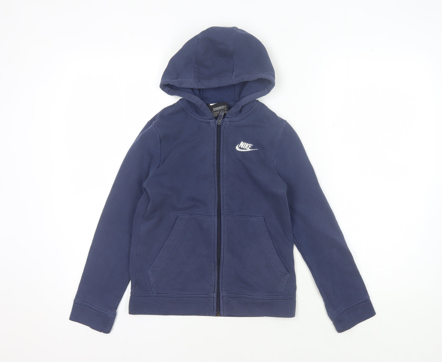 Nike Boys Blue Hooded Fleece Jacket - Size 8Y