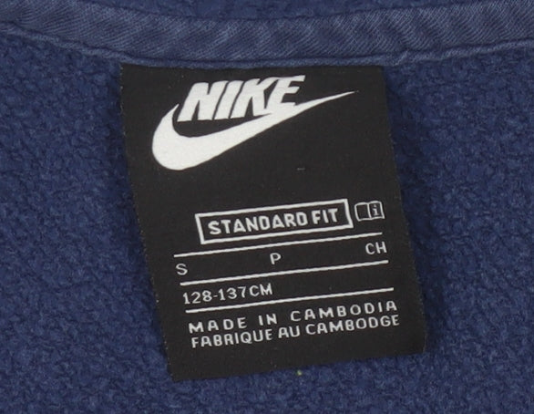 Nike Boys Blue Hooded Fleece Jacket - Size 8Y