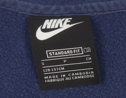 Nike Boys Blue Hooded Fleece Jacket - Size 8Y