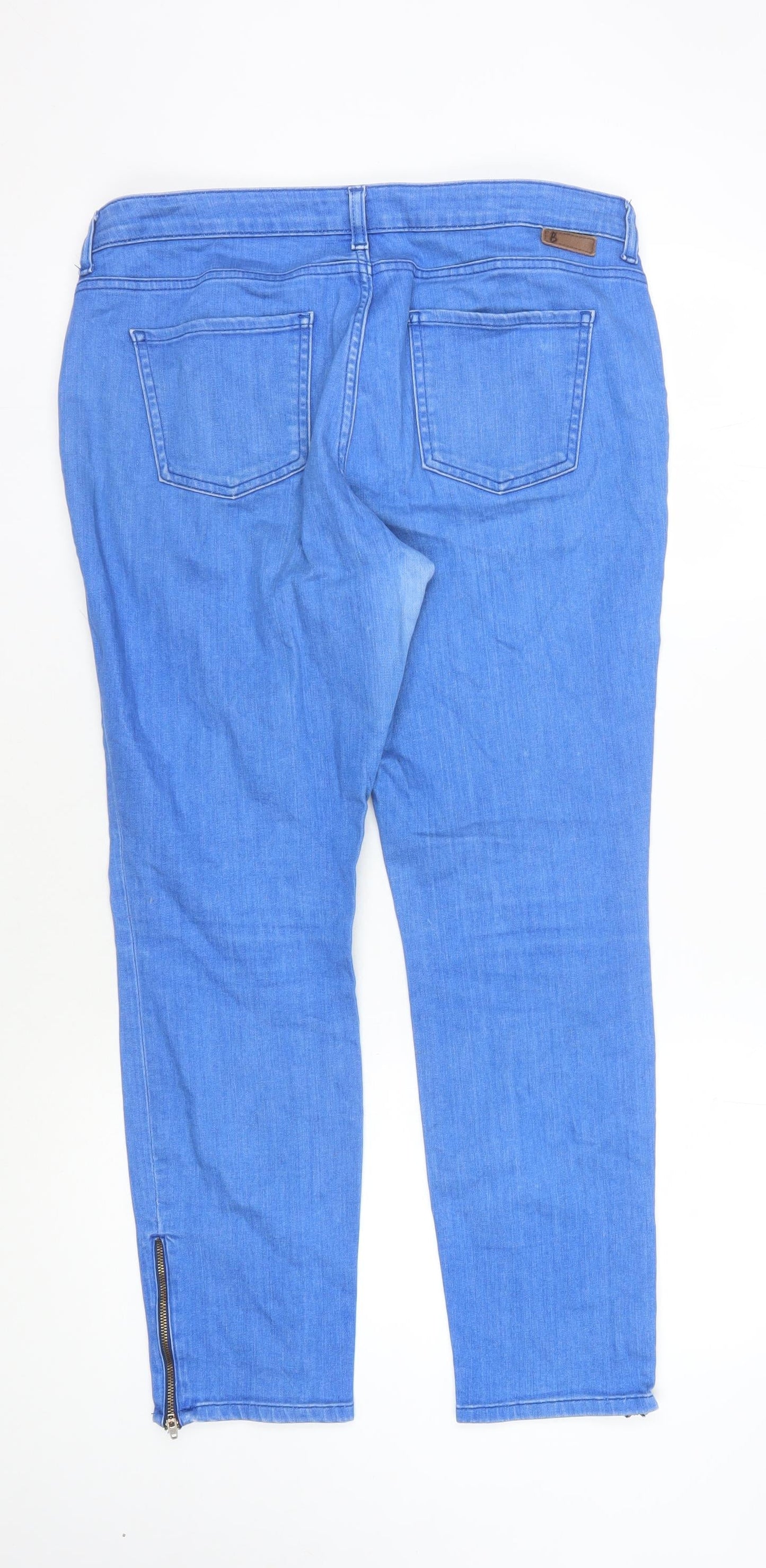 Briken Women's Blue Skinny Jeans Size 10 with Ankle Zip