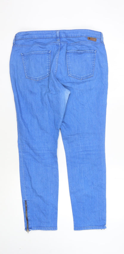 Briken Women's Blue Skinny Jeans Size 10 with Ankle Zip