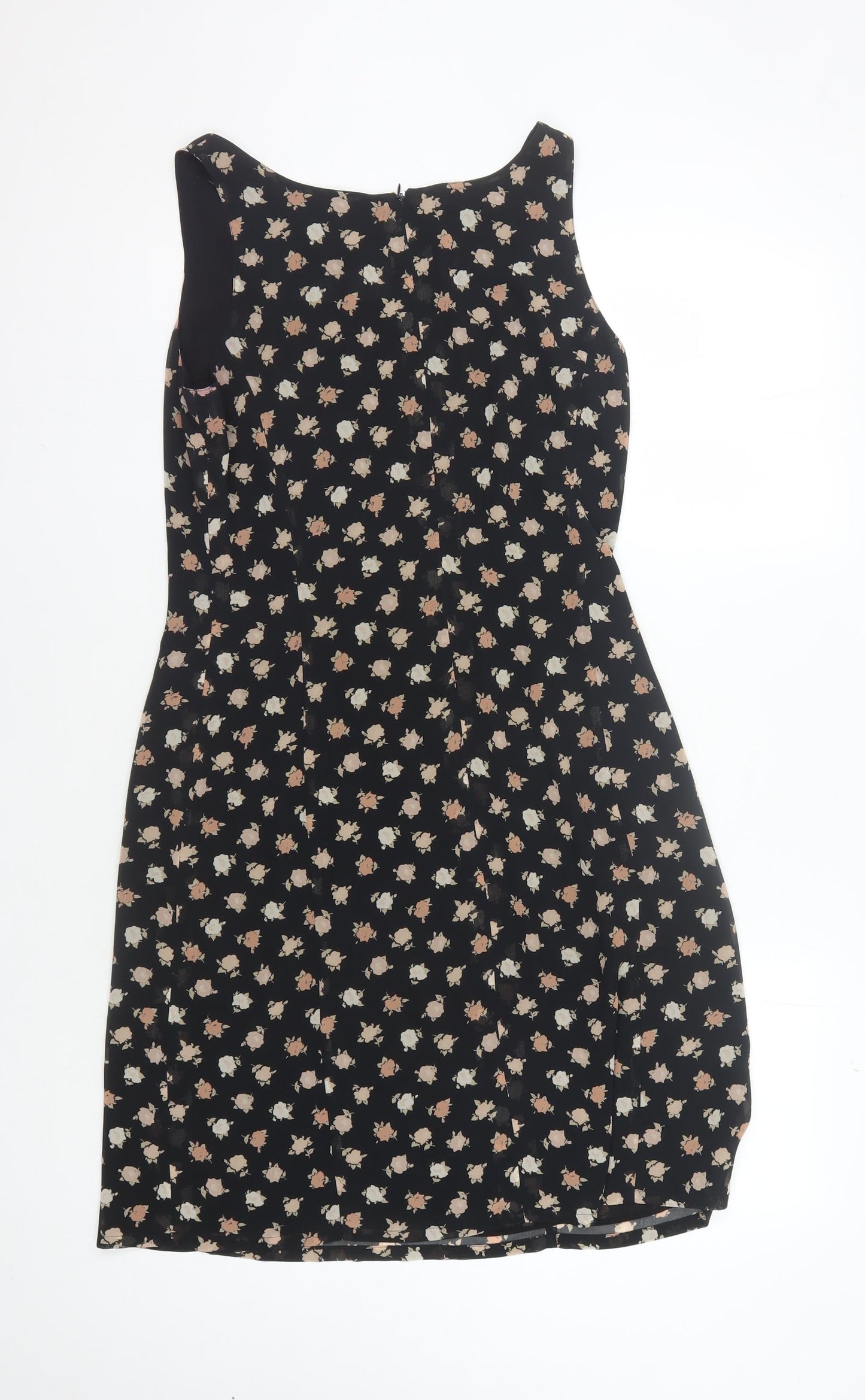 Jaeger Women's Black Floral Sheath Dress Size 12