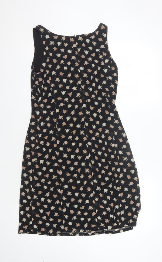 Jaeger Women's Black Floral Sheath Dress Size 12