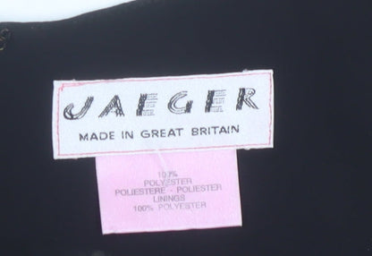 Jaeger Women's Black Floral Sheath Dress Size 12