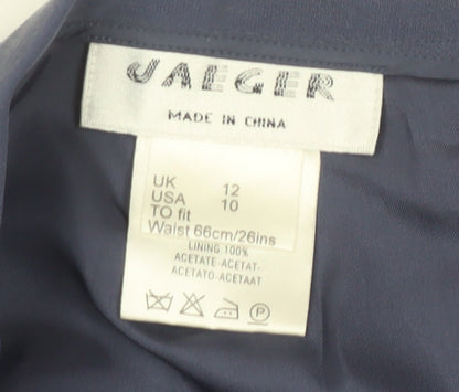 Jaeger Women’s Blue Pencil Skirt, Size 12, Knee Length
