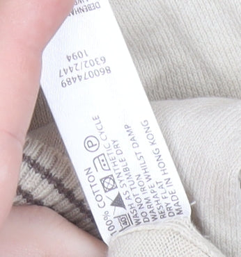 Jeff Banks Mens Beige Polo Shirt Size L Casual Cotton