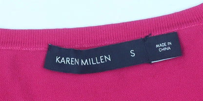 Karen Millen Women's Red Cold Shoulder Pullover Jumper S