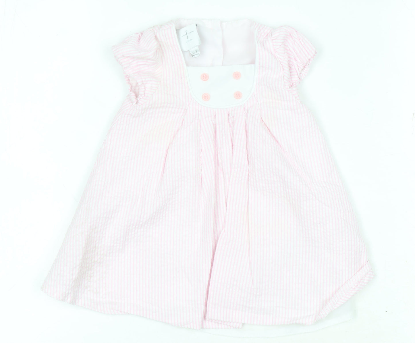 Jasper Conran Girls Pink Striped A-Line Dress 0-3M