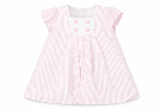 Jasper Conran Girls Pink Striped A-Line Dress 0-3M