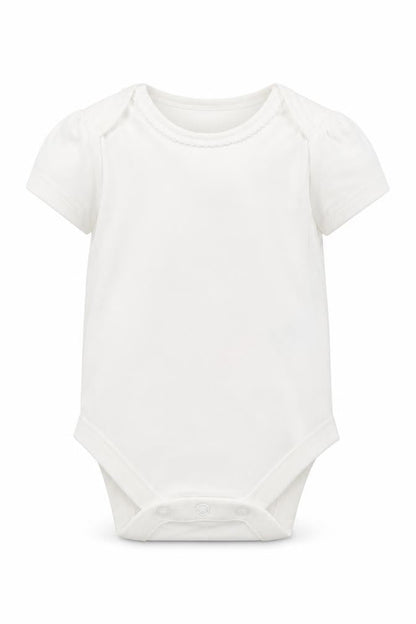 Front view of Jasper Conran White Newborn unisex babygrow
