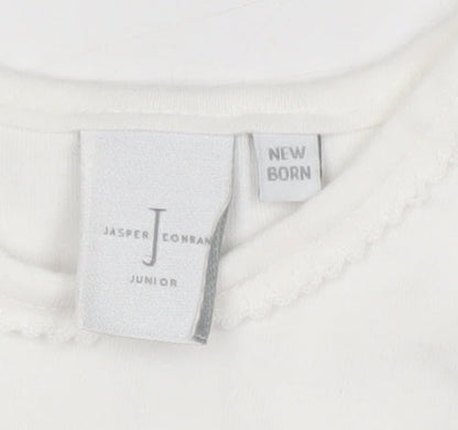 Jasper Conran White Newborn Unisex Babygrow