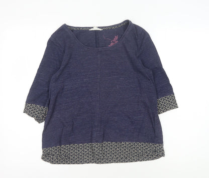 Womens UK Size 10 White Stuff Blue Basic Blouse