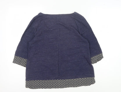 Womens UK Size 10 White Stuff Blue Basic Blouse