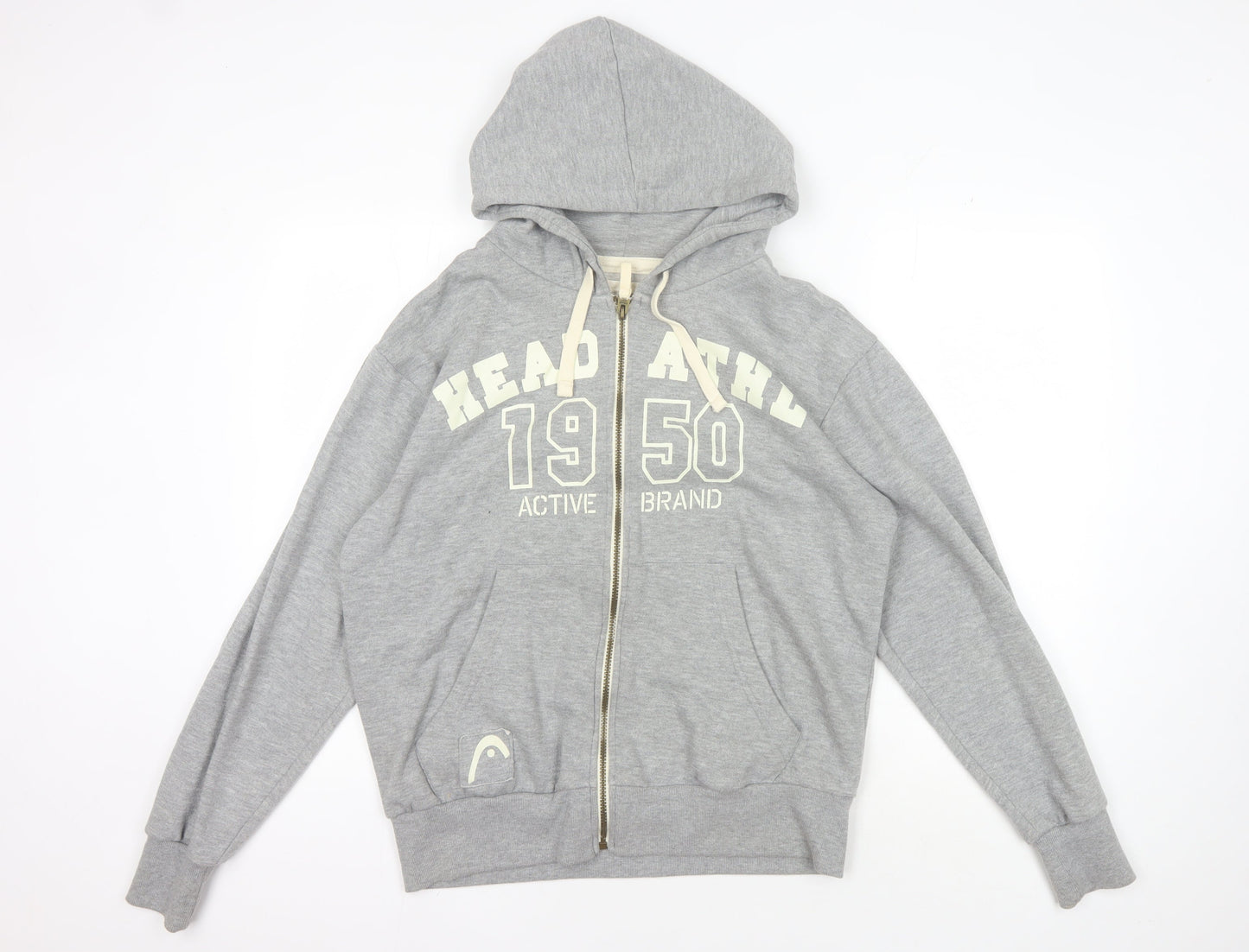 Mens UK Size M HEAD Grey Full Zip Hoodie