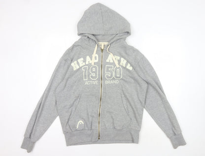 Mens UK Size M HEAD Grey Full Zip Hoodie