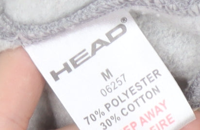 Mens UK Size M HEAD Grey Full Zip Hoodie