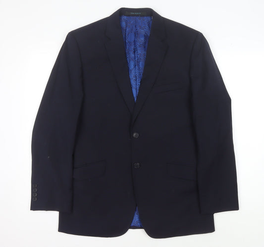 Mens UK Size 38R Ted Baker Regular Blue Suit Jacket