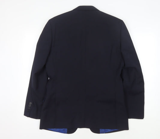 Mens UK Size 38R Ted Baker Regular Blue Suit Jacket