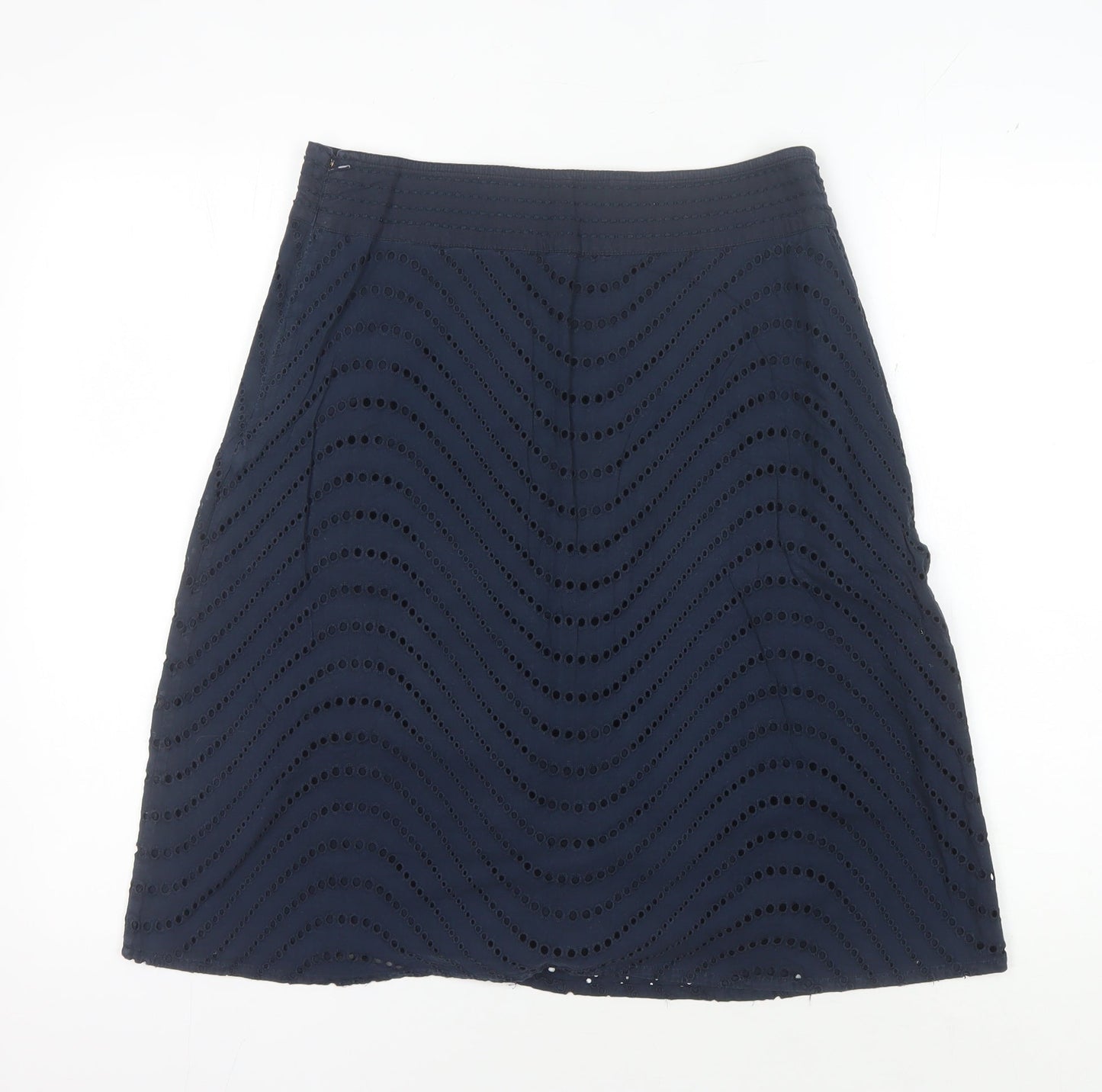 Fat Face Women’s Blue A-Line Skirt, Size 10, Geometric