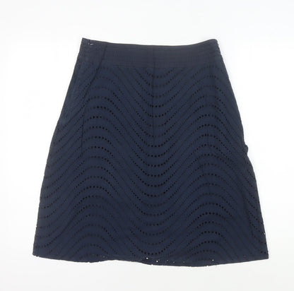 Fat Face Women’s Blue A-Line Skirt, Size 10, Geometric