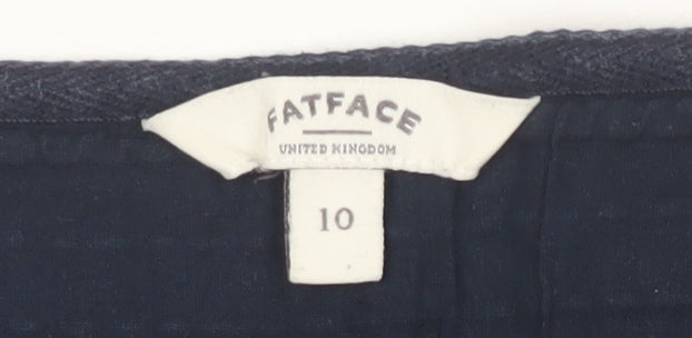 Fat Face Women’s Blue A-Line Skirt, Size 10, Geometric