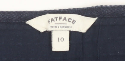 Fat Face Women’s Blue A-Line Skirt, Size 10, Geometric