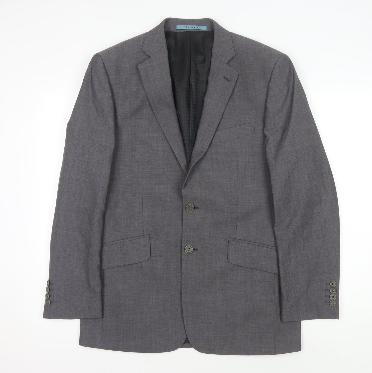 Mens UK Size 38 Ted Baker Regular Grey Suit Jacket
