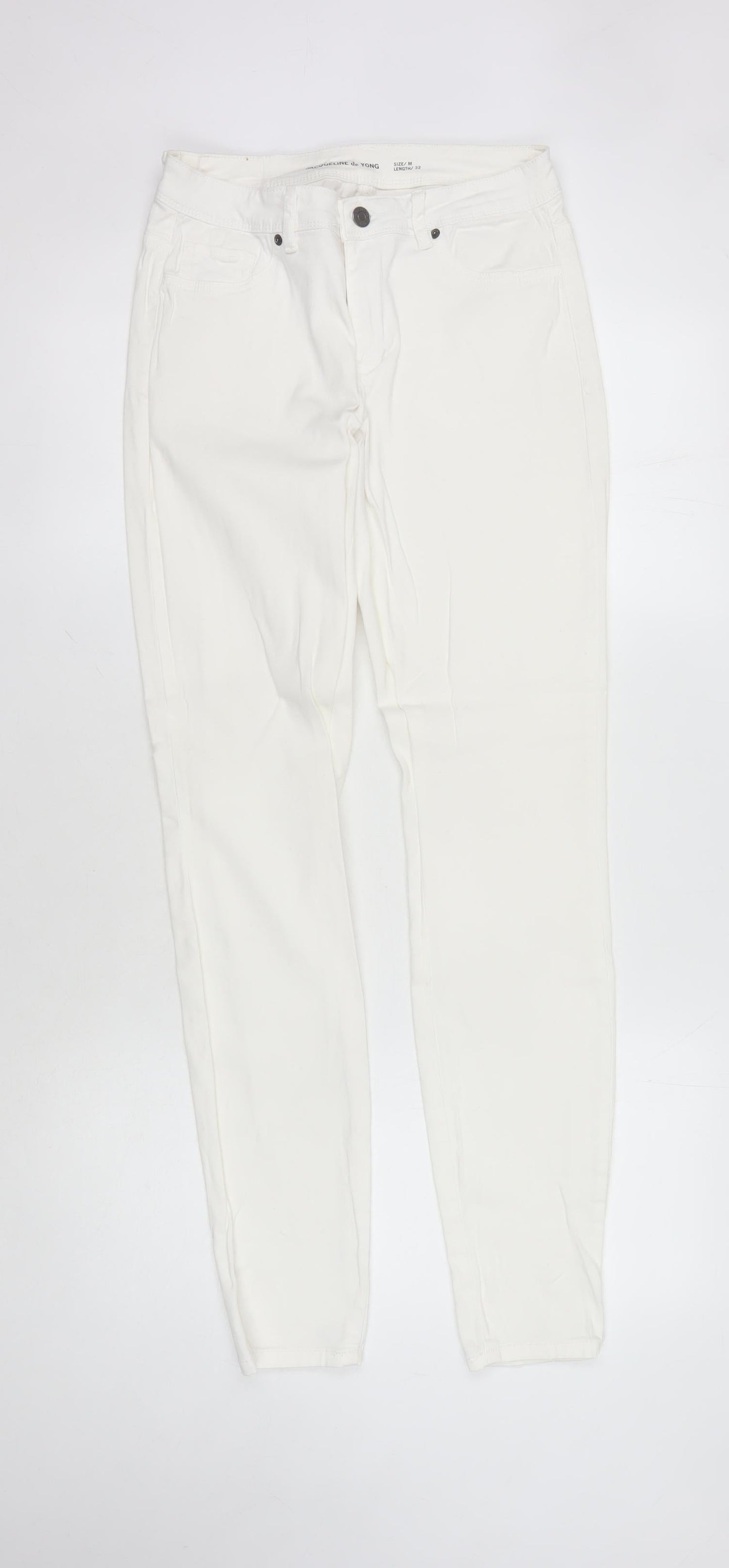 Womens UK Size M Jacqueline de Yong  Skinny White Jeans