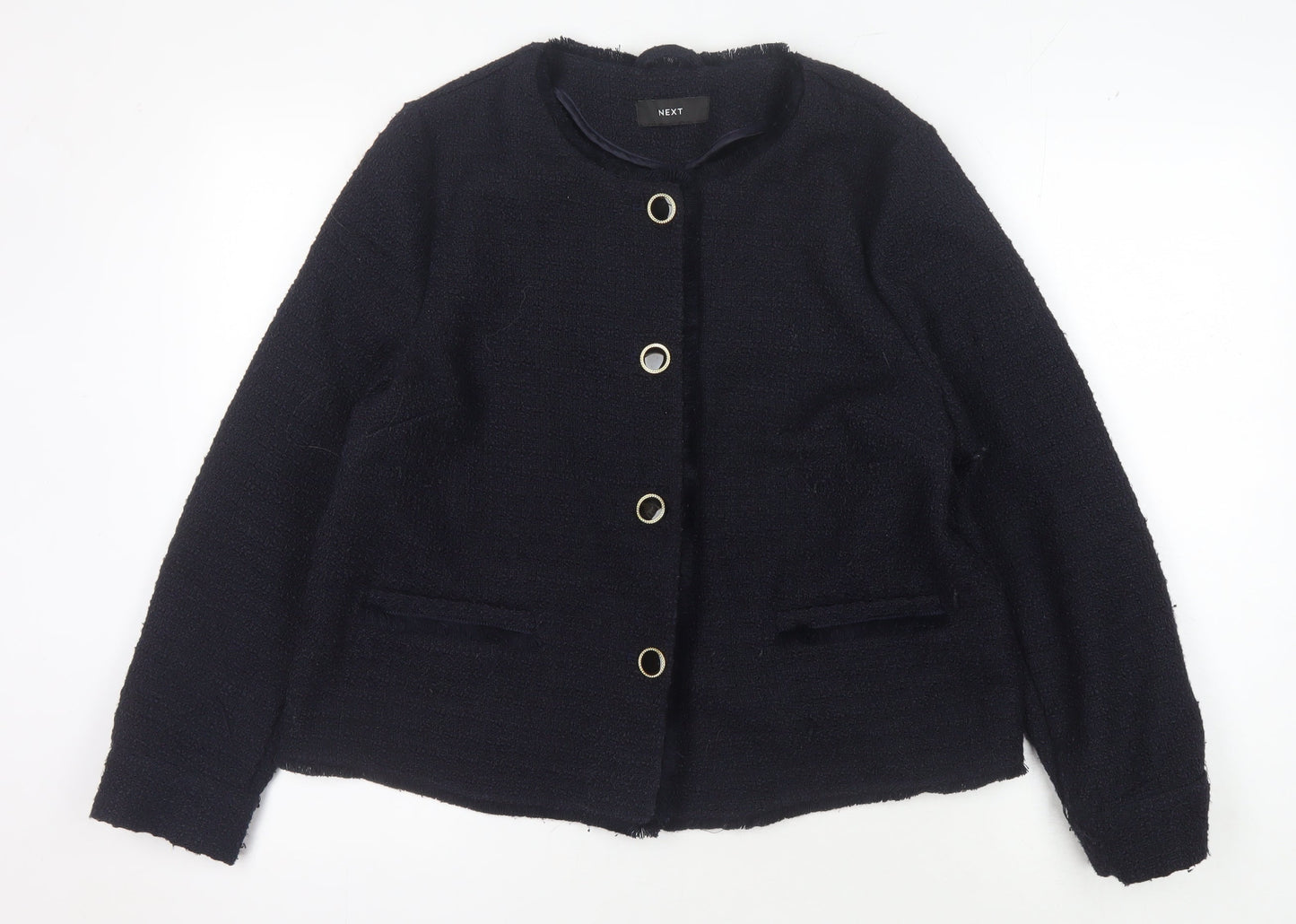 Next Women's Black Button Jacket Size 14