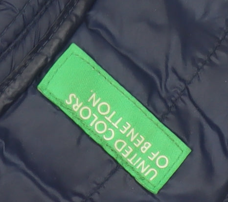 Benetton Boys Blue Puffer Jacket 1 Year Winter Hooded