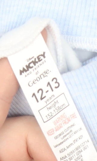 George Girls Blue Jogger Trousers Age 12-13 Disney Character