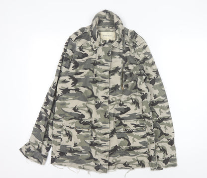 Womens UK Size 8 River Island Green Military Jacket