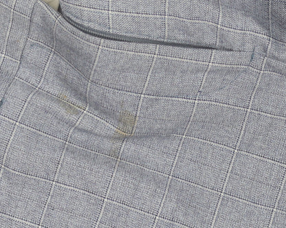 Reiss Women's Blue Check Trousers Size 6