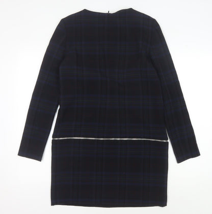 Zara Woman Black Plaid Shift Dress, Size S, Women