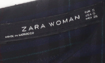 Zara Woman Black Plaid Shift Dress, Size S, Women